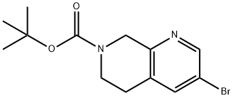 Tert-Butyl 3-bromo-5,6-dihydro-1,7-naphthyridine-7(8H)-carboxylate Struktur