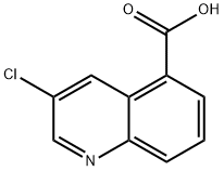 3-クロロキノリン-5-カルボン酸 化学構造式