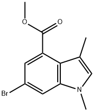 methyl 6-bromo-1,3-dimethyl-1H-indole-4-carboxylate Structure
