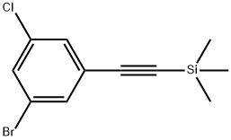 ((3-Bromo-5-chlorophenyl)ethynyl)trimethylsilane,1823866-61-0,结构式