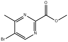 5-溴-4-甲基嘧啶-2-羧酸甲酯,1823969-59-0,结构式