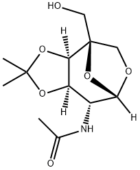 N-((3AR,4S,7S,8R,8AR)-4-(羟甲基)-2,2-二甲基六氢-4,7-环氧[1,3]二氧并[4,5-D]氧杂卓-8-基)乙酰胺 结构式