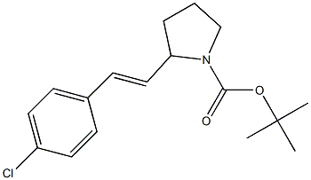 (E)-tert-butyl 2-(4-chlorostyryl)pyrrolidine-1-carboxylate,1824859-51-9,结构式
