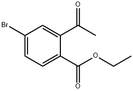 2-ACETYL-4-BROMOBENZOIC ACID ETHYL ESTER,182567-89-1,结构式