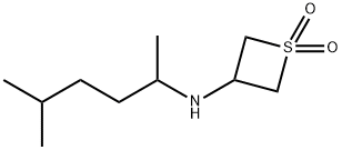 3-((5-甲基己烷-2-基)氨基)硫杂环丁烷1,1-二氧代, 1851900-80-5, 结构式