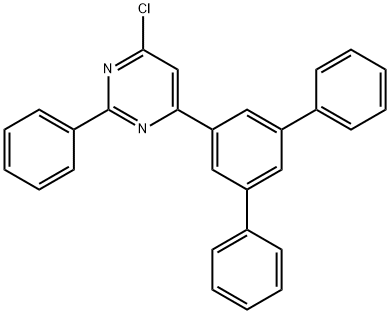 4-([1,1'3',1”-三苯基]-5'-基) -6-氯 -2-苯基嘧啶,1852465-84-9,结构式