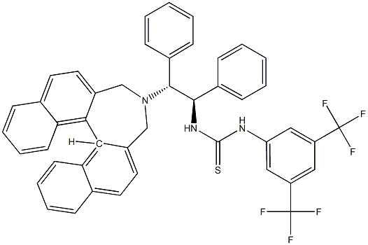 N-[3,5-双(三氟甲基)苯基]-N'-[(1R,2R)-2-[(11BR)-3,5-二氢-4H-联萘并[2,1-C:1',2'-E]氮杂卓-4-基]-1,2-二苯基乙基]硫脲 结构式