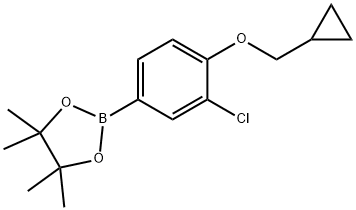 3-Chloro-4-(cyclopropylmethoxy)phenylboronic acid, pinacol ester Struktur