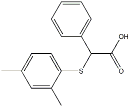 2-[(2,4-dimethylphenyl)sulfanyl]-2-phenylacetic acid Structure