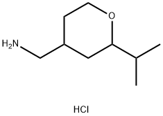 (2-isopropyltetrahydro-2H-pyran-4-yl)methanamine hydrochloride Structure