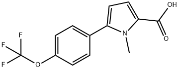 1-甲基-5-[4-(三氟甲氧基)苯基]吡咯-2-甲酸, 1864060-29-6, 结构式