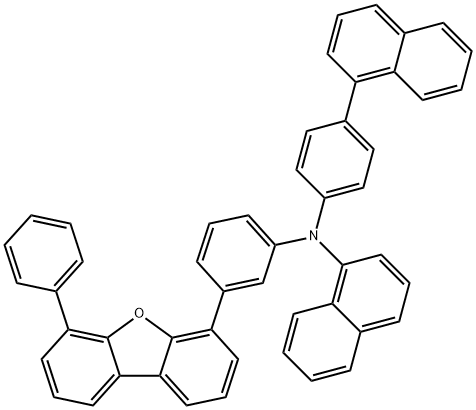 N-(4-(1-萘基)苯基-N-(3-(6-苯基氧芴-4-基)苯基)萘-1-胺, 1868149-26-1, 结构式