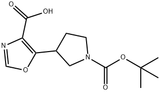 5-{1-[(tert-butoxy)carbonyl]pyrrolidin-3-yl}-1,3-oxazole-4-carboxylic acid Structure