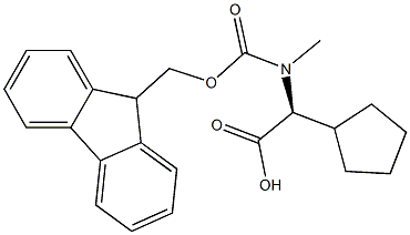(S)-2-(N-Fmoc-N-methyl-amino)-2-cyclopentylacetic acid Structure
