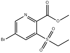 Methyl 5-Bromo-3-ethylsulfonylpyridin-2-carboxylate Structure