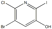 5-bromo-6-chloro-2-iodopyridin-3-ol Structure