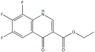 6,7,8-Trifluoro-1,4-dihydrogen-4-oxo-quinoline-3-carboxylate ethyl ester Struktur