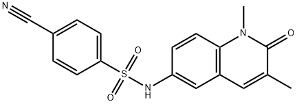 4-Cyano-N-(1,2-dihydro-1,3-dimethyl-2-oxo-6-quinolinyl)benzenesulfonamide Struktur