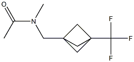 N-methyl-N-{[3-(trifluoromethyl)bicyclo[1.1.1]pentan-1-yl]methyl}acetamide Struktur