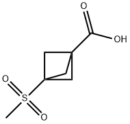 3-methanesulfonylbicyclo[1.1.1]pentane-1-carboxylic acid Structure
