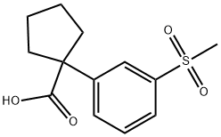 1-[3-(Methylsulfonyl)phenyl]cyclopentanecarboxylic Acid Structure
