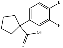 1-(4-Bromo-3-fluorophenyl)cyclopentanecarboxylic Acid Struktur