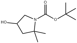 tert-butyl 4-hydroxy-2,2-dimethylpyrrolidine-1-carboxylate Structure