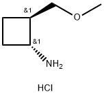 Cyclobutanamine, 2-(methoxymethyl)-, hydrochloride (1:1), (1R,2R)- Structure
