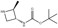 tert-butyl N-[(2S,3R)-2-methylazetidin-3-yl]carbamate 结构式