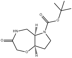 tert-butyl (5aR,8aR)-3-oxo-octahydro-2H-pyrrolo[2,3-f][1,4]oxazepine-6-carboxylate Structure