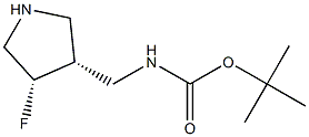 (((3R,4S)-4-氟吡咯烷-3-基)甲基)氨基甲酸叔丁酯,1932183-92-0,结构式