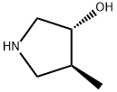 (3R,4S)-4-Methyl-3-pyrrolidinol 化学構造式