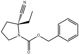 benzyl (2R)-2-cyano-2-ethylpyrrolidine-1-carboxylate Structure