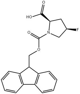 N-FMOC-顺式-4-氟-D-脯氨酸, 1932387-77-3, 结构式