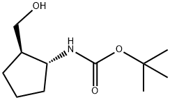 tert-butyl ((1R,2R)-2-(hydroxymethyl)cyclopentyl)carbamate, 1932393-39-9, 结构式