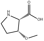 (2S,3R)-3-methoxypyrrolidine-2-carboxylic acid 结构式