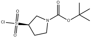 (S)-TERT-BUTYL 3-(CHLOROSULFONYL)PYRROLIDINE-1-CARBOXYLATE Structure
