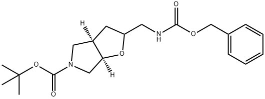 Cis-Tert-Butyl 2-((((Benzyloxy)Carbonyl)Amino)Methyl)Tetrahydro-2H-Furo[2,3-C]Pyrrole-5(3H)-Carboxylate*,1933714-74-9,结构式