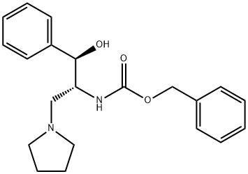 Benzyl [(1R,2R)-1-Hydroxy-1-phenyl-3-(1-pyrrolidinyl)-2-propanyl]carbamate Structure
