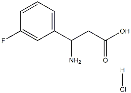 3-AMINO-3-(3-FLUOROPHENYL)PROPANOIC ACID HYDROCHLORIDE Struktur