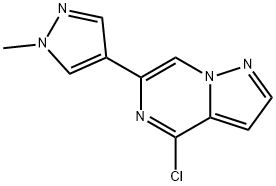 4-氯-6-(1-甲基-1H-吡唑-4-基)吡唑[1,5-A]吡嗪, 1940180-18-6, 结构式