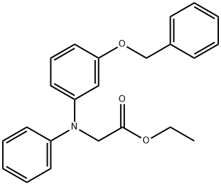 N-苯基-N-[3-(苯基甲氧基)苯基]甘氨酸乙酯, 1951441-40-9, 结构式