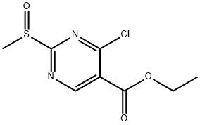 Ethyl 4-chloro-2-(methylsulfinyl)pyrimidine-5-carboxylate Structure