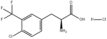 Phenylalanine, 4-chloro-3-(trifluoromethyl)-, hydrochloride (1:1) Structure