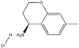 (4S)-7-METHYL-3,4-DIHYDRO-2H-1-BENZOPYRAN-4-AMINE HCl,1956436-49-9,结构式