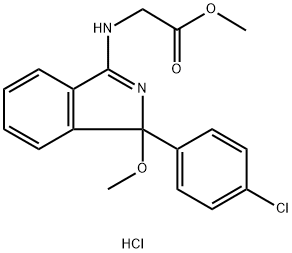 N-(1-(4-Chlorophenyl)-1-Methoxy-1h-Isoindol-3- Yl)Glycine Methyl Ester Hydrochloride Structure