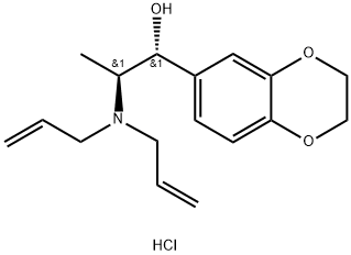 (1R,2S)-2-[BIS(PROP-2-EN-1-YL)AMINO]-1-(2,3-DIHYDRO-1,4-BENZODIOXIN-6-YL)PROPAN-1-OL HYDROCHLORIDE Struktur