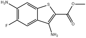 3,6-Diamino-5-fluoro-benzo[b]thiophene-2-carboxylic acid methyl ester Struktur