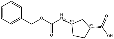 顺式-N-CBZ-3-氨基环戊烷甲酸, 19946-44-2, 结构式