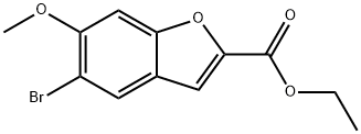 5-溴-6-甲氧基 - 苯并呋喃-2-羧酸乙酯,20073-18-1,结构式